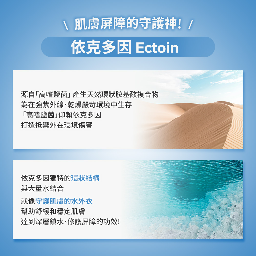 肌膚屏障的守護神 依克多因Ectoin