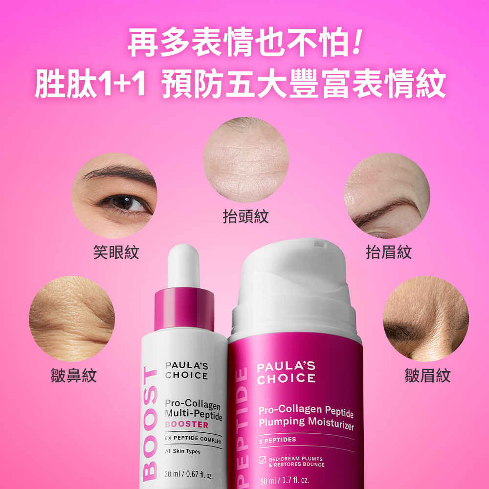 胜肽1+1 預防五大豐富表情紋